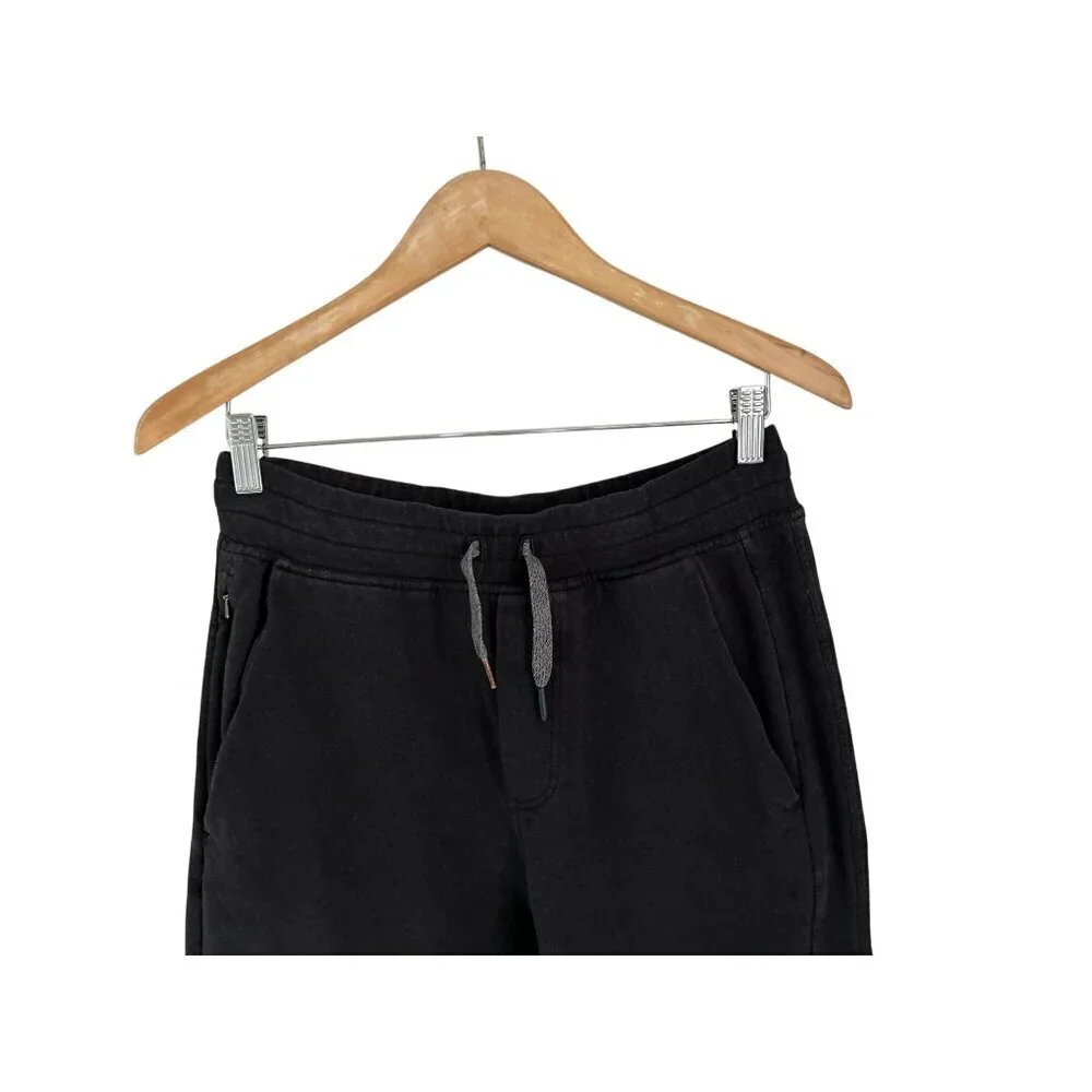 Lululemon Mens Black Jogger Sweatpants With Drawstring Waist & Pockets Size M